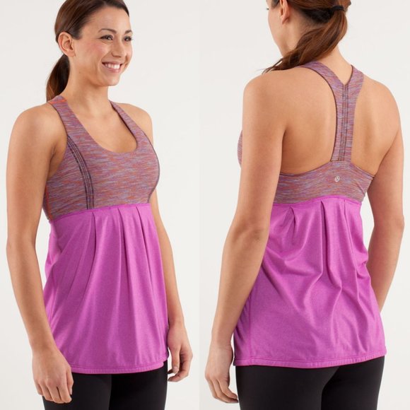 Lululemon Pink Wee Stripe Power Dance Tank - Picture 1 of 4